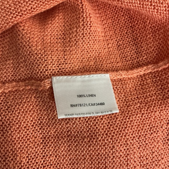 Eileen Fisher Large Linen Lightweight Pullover Sweater Minimalist  Coastal - Picture 7 of 7